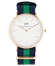 Daniel Wellington | Daniel Wellington Warwick Rose Gold Canvas Strap Watch - Navy/green(アナログ腕時計)