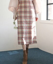 DHOLIC | チェックHラインスカート(スカート)