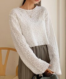 DHOLIC | シアークロップドニット(ニット/セーター)