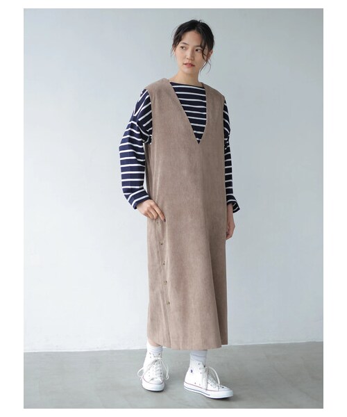 AMERICAN HOLIC（アメリカンホリック）の「ベビーウエイトボーダーボートネックプルオーバー（トップス・アイボリー/ピンク/イエロー/サックスブルー/ネイビー・M/L）」の17枚目の写真