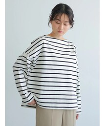 AMERICAN HOLIC | ベビーウエイトボーダーボートネックプルオーバー(トップス)