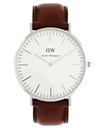 Daniel Wellington | Daniel Wellington St Andrews Silver Brown Leather Strap Watch - Brown(アナログ腕時計)