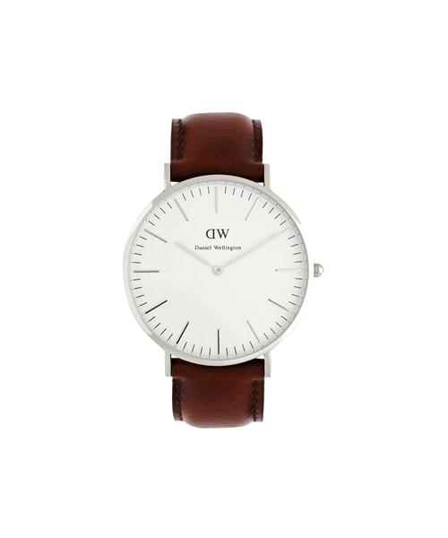 Daniel Wellington(ダニエルウェリントン)の「Daniel Wellington St Andrews Silver Brown Leather Strap Watch - Brown(アナログ腕時計・メンズ・Brown)」の1枚目の写真