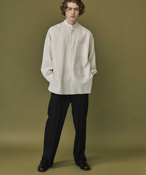 トップス MARKAWARE COMFORT FIT BANDCOLLAR SHIRT MARKAWARE (マーカウェア) COMFORT FIT BAND COLLAR SHIRT