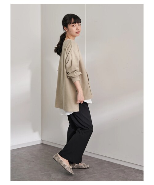 earth music&ecology（アースミュージックアンドエコロジー）の「ラウンドヘムレイヤードチュニック（トップス・オフホワイト・F）」の9枚目の写真