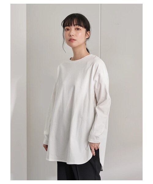earth music&ecology（アースミュージックアンドエコロジー）の「ラウンドヘムレイヤードチュニック（トップス・オフホワイト・F）」の15枚目の写真