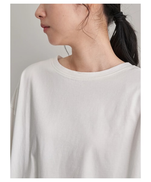 earth music&ecology（アースミュージックアンドエコロジー）の「ラウンドヘムレイヤードチュニック（トップス・オフホワイト・F）」の4枚目の写真