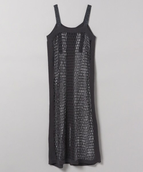 JEANASIS（ジーナシス）の「クラフトネット2Pノースリーブワンピース（ワンピース/ドレス・ブラック()/ベージュ()）」の8枚目の写真