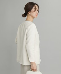 URBAN RESEARCH DOORS（アーバンリサーチドアーズ）の「ツイードVネックロングジャケット（その他・レディース）」