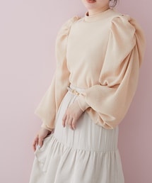 OLIVE des OLIVE | 袖異素材テレコプルオーバー(Tシャツ/カットソー)