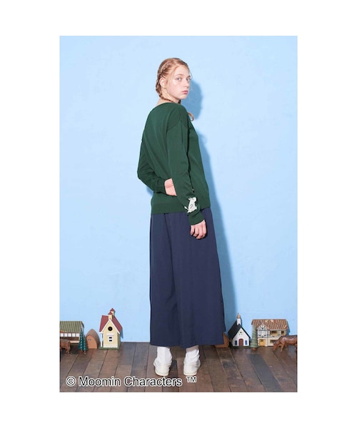 シロップ.(シロップ.)の「スカート見え ラップパンツ〈ネイビー〉(レディースファッション > ボトムス > パンツ・レディース・ネイビー・股下54cm)」の5枚目の写真