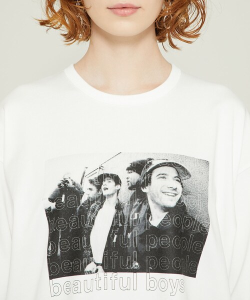 beautiful people スビンピマジャージーロングTシャツ beautiful people】suvin compact jersey typography long T