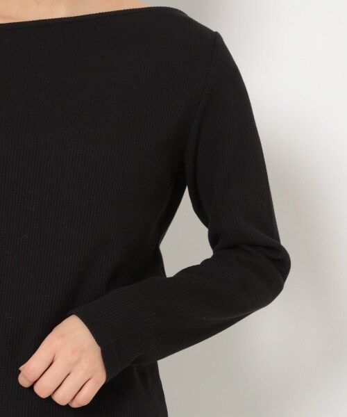 mysty woman(ミスティウーマン)の「バックシャンアシメネックプルオーバー(トップス・レディース・オフホワイト/ブラック/カーキ・F)」の18枚目の写真