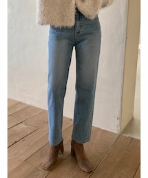 DHOLIC STYLE | [crushj] ウォッシュドストレートデニムパンツ(デニムパンツ)