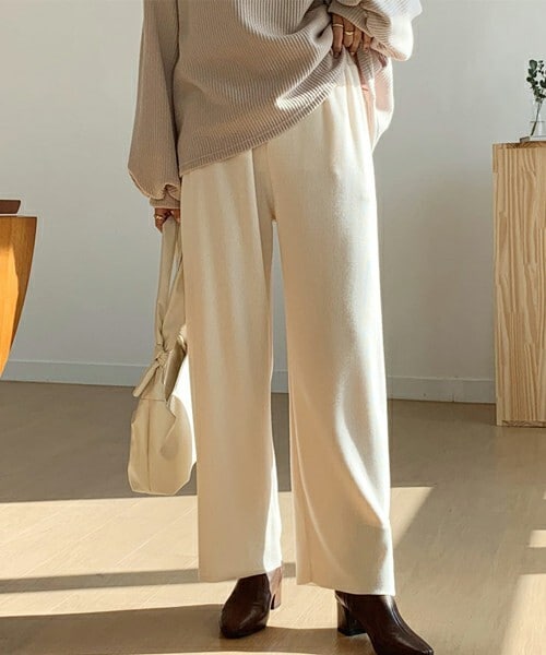 DHOLIC（ディーホリック）の「サイドスリットパンツ（その他パンツ・レディース・ブルー/ベージュ/グレー・ONESIZE）」の3枚目の写真