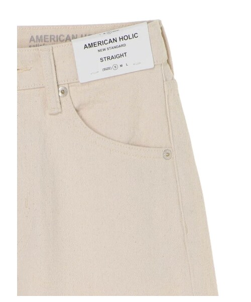 AMERICAN HOLIC(アメリカンホリック)の「ストレートデニム(パンツ・オフホワイト/インディゴ/ライトインディゴ・S/M/L)」の12枚目の写真