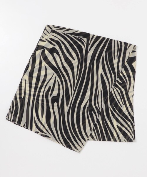 SENSE OF PLACE by URBAN RESEARCH（センスオブプレイスバイアーバンリサーチ）の「ゼブラロングスカーフ（その他・レディース・IVORY/BROWN・one）」の5枚目の写真