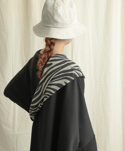 SENSE OF PLACE by URBAN RESEARCH（センスオブプレイスバイアーバンリサーチ）の「ゼブラロングスカーフ（その他・レディース・IVORY/BROWN・one）」の3枚目の写真