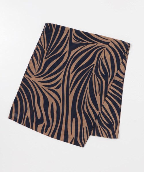 SENSE OF PLACE by URBAN RESEARCH（センスオブプレイスバイアーバンリサーチ）の「ゼブラロングスカーフ（その他・レディース・IVORY/BROWN・one）」の4枚目の写真