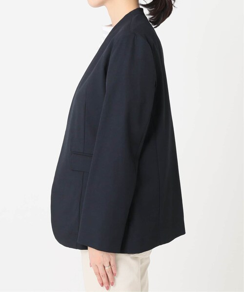 Spick & Span リネンライクノーカラージャケット38 Spick & Span（スピックアンドスパン）の「リネンライクノーカラー