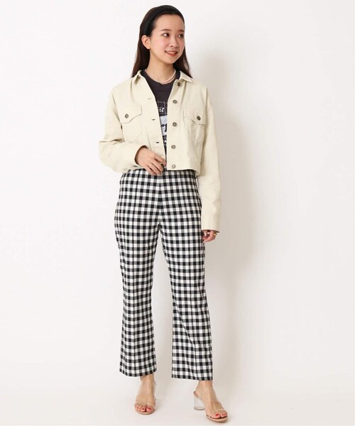 U by Spick&Span ギンガムチェック　ハイウェストパンツ U by SPICK&SPAN（ユーバイスピックアンドスパン）の「≪予約
