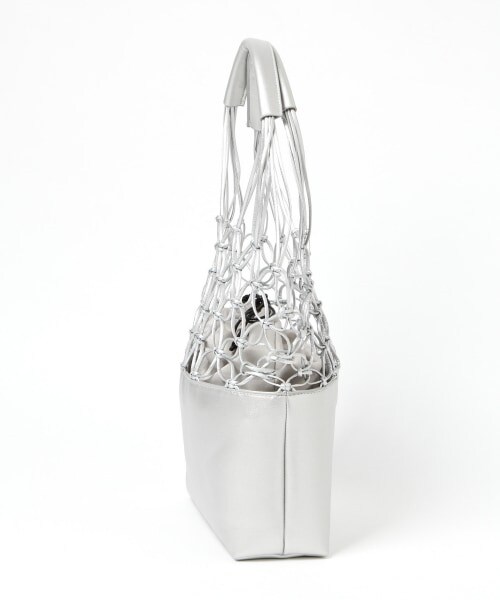 PAGEBOY（ページボーイ）の「メッシュトートバッグ（バッグ・ブラック/シルバー）」の5枚目の写真