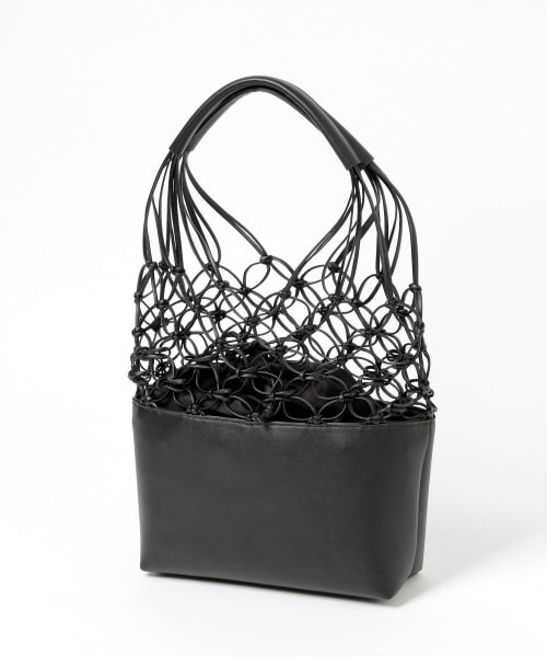 PAGEBOY（ページボーイ）の「メッシュトートバッグ（バッグ・ブラック/シルバー）」の3枚目の写真