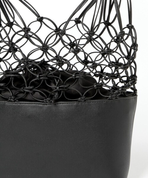 PAGEBOY（ページボーイ）の「メッシュトートバッグ（バッグ・ブラック/シルバー）」の7枚目の写真