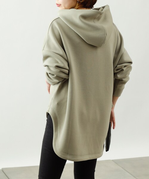 COLONY 2139（コロニートゥーワンスリーナイン）の「エアリーダンボールフーディー（パーカー・レディース・オフホワイト/ブラック/ベージュ/ミント/パープル・M/L）」の3枚目の写真