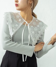 mystic | レース衿付きニット(ニット/セーター)