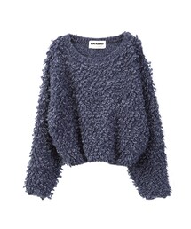 gracegift | 微甜巴黎 韓國毛呢針織短版上衣(トップス)