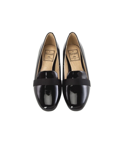 gracegift（グレースギフト）の「微方頭鏡面漆皮簡約樂福鞋（シューズ・レディース・杏色/黑・35/36/37/38/39/40/41）」の13枚目の写真