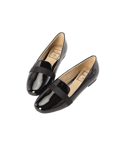 gracegift（グレースギフト）の「微方頭鏡面漆皮簡約樂福鞋（シューズ・レディース・杏色/黑・35/36/37/38/39/40/41）」の11枚目の写真