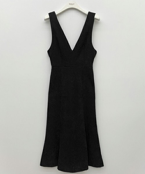 DHOLIC（ディーホリック）の「[rozley] ビスチェマーメイドワンピース（ジャンパースカート・レディース・ベージュ/ブラック・S/M）」の2枚目の写真