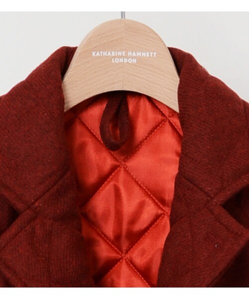 KATHARINE HAMNETT LONDON （キャサリンハムネットロンドン）の「QUILTING LAMB TWEED（ジャケット/アウター・メンズ・ネイビー/レッド/グレー・S/M/L/AL）」の10枚目の写真