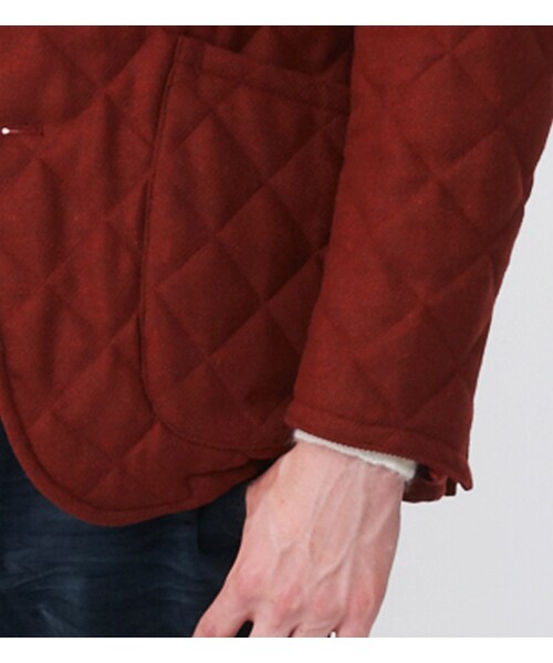KATHARINE HAMNETT LONDON （キャサリンハムネットロンドン）の「QUILTING LAMB TWEED（ジャケット/アウター・メンズ・ネイビー/レッド/グレー・S/M/L/AL）」の8枚目の写真