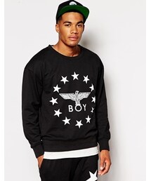 BOY LONDON | BOY London Boy London Sweatshirt with Stars Eagle Logo - Black(スウェット)