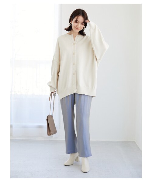 Green　Parks（グリーンパークス）の「・SUGAR SPOON 2wayリバースニットプル（トップス・アイボリー/チャコールグレー/モカ・F）」の2枚目の写真