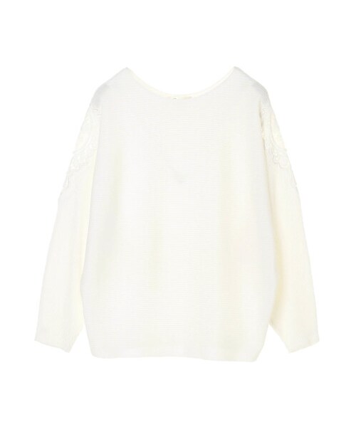 Green　Parks（グリーンパークス）の「・furry rate ショルダーレースプルオーバー（トップス・オフホワイト/ライトベージュ/モカ/ライトカーキ・F）」の17枚目の写真