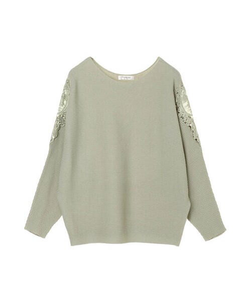 Green　Parks（グリーンパークス）の「・furry rate ショルダーレースプルオーバー（トップス・オフホワイト/ライトベージュ/モカ/ライトカーキ・F）」の16枚目の写真