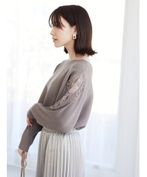 Green　Parks | ・furry rate ショルダーレースプルオーバー(トップス)