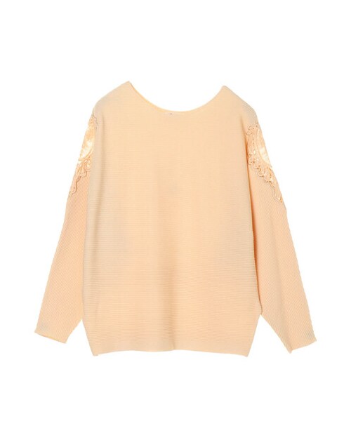 Green　Parks（グリーンパークス）の「・furry rate ショルダーレースプルオーバー（トップス・オフホワイト/ライトベージュ/モカ/ライトカーキ・F）」の14枚目の写真