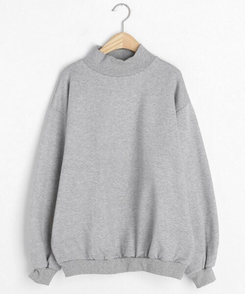 DHOLIC（ディーホリック）の「裏起毛ハーフネックスウェット（スウェット・レディース・ブラック/グレー/ブルー/ベージュ・FREE）」の2枚目の写真