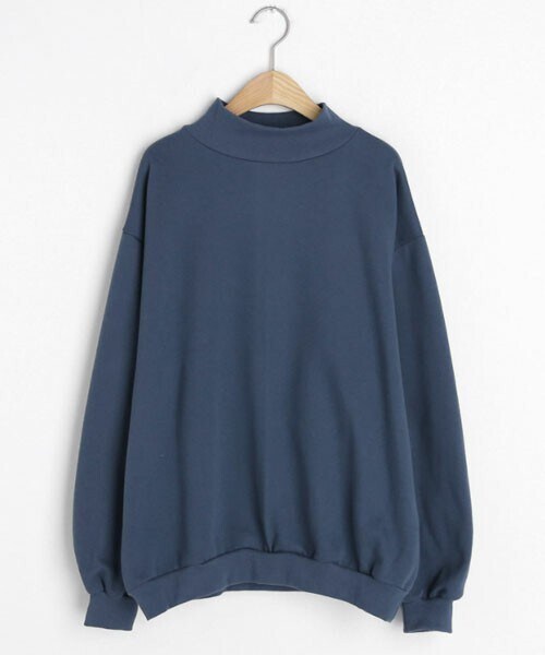 DHOLIC（ディーホリック）の「裏起毛ハーフネックスウェット（スウェット・レディース・ブラック/グレー/ブルー/ベージュ・FREE）」の4枚目の写真