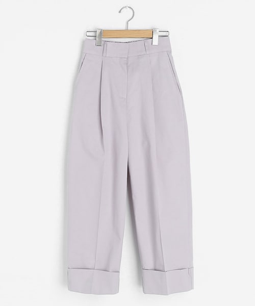 DHOLIC（ディーホリック）の「ロールアップタックパンツ（その他パンツ・レディース・クリーム/ライトカーキ/ディープスカイブルー/ネイビー/ライトイエロー/サーモンピンク/パープル・ONESIZE）」の4枚目の写真