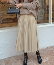 DHOLIC STYLE | [ririnco] ウール混ロング丈プリーツスカート(スカート)