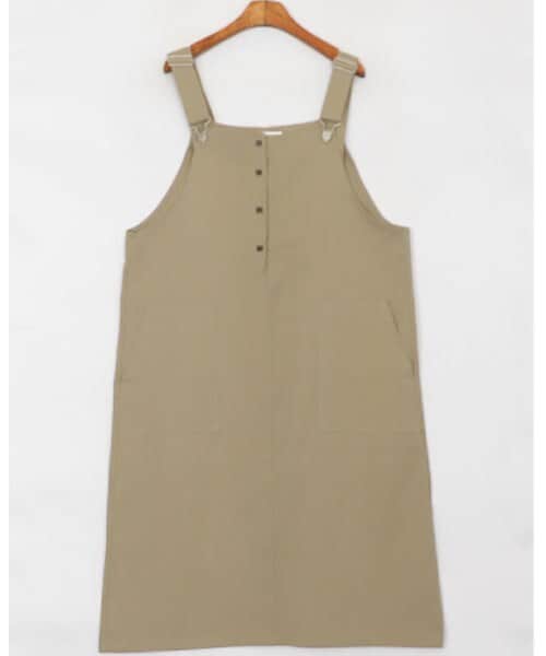 DHOLIC STYLE（ディーホリックスタイル）の「[heyboo] オーバーオールワンピース（サロペット/オーバーオール・レディース・ホワイト/ベージュ/ブラック・FREE）」の3枚目の写真