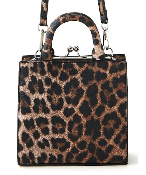 GRL（グレイル）の「2Wayレオパード柄スクエアがま口ショルダー