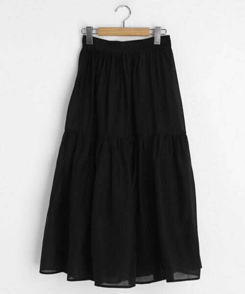 DHOLIC（ディーホリック）の「サテンギャザースカート（スカート・レディース・グリーン/ブラック/ピンク・FREE）」の2枚目の写真