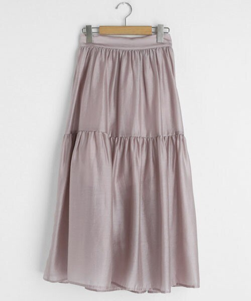 DHOLIC（ディーホリック）の「サテンギャザースカート（スカート・レディース・グリーン/ブラック/ピンク・FREE）」の3枚目の写真